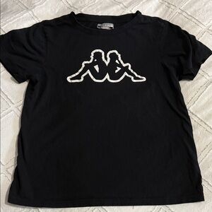 Kappa Black Tee with White Logo